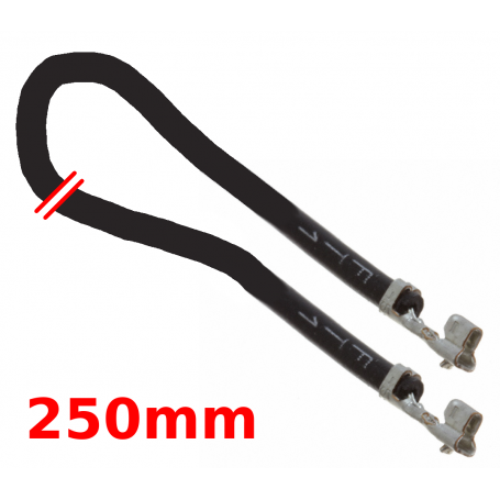 Wire for JST-PH with contacts, 24AWG, 250mm