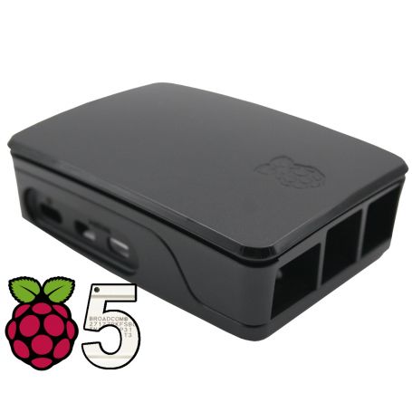 Boîtier officiel pour Raspberry Pi 5 (noir/gris)