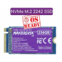 SSD 256Go - M.2 NVMe 2242 B+M - for Raspberry-Pi