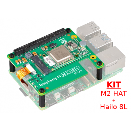 Kit IA avec Hailo 8L pour Raspberry Pi 5 - 13 TOPS - PCIe