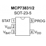 MCP73831T-2ACI – 1x Contrôleur de charge Li-Ion (1 cellule) – SOT-23-5