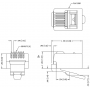 Fiche RJ12 - RJ25 - 6P6C à sertir