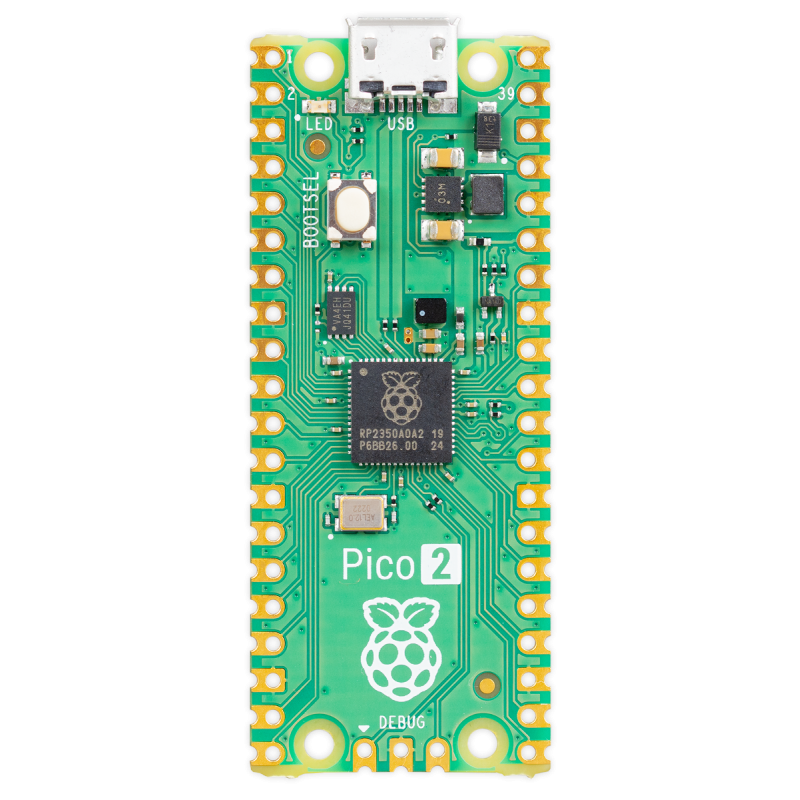 Pico2 (RP2350) - Microcontrôleur 2 coeurs Raspberry-Pi (ARM Cortex M33 ...