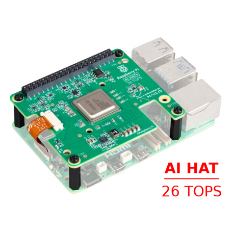 IA HAT avec Hailo 8 pour Raspberry Pi 5 - 26 TOPS - PCIe