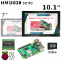 HMI3010: Raspberry-Pi 5 4Go + Dalle 10.1" tactile 1280*800 + boitier métal