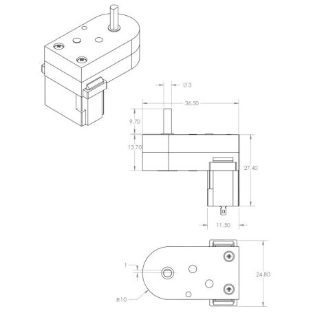 Mini Moteur à Roue Dentée, Moteur En Métal à Réduction De Vitesse