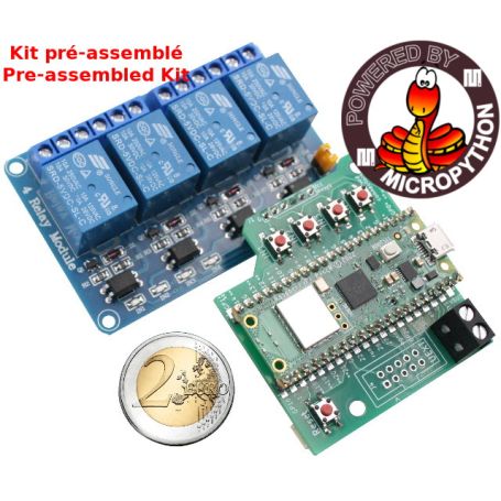 Module 4 Relais WiFi  - MicroPython, OpenSource, Personnalisable