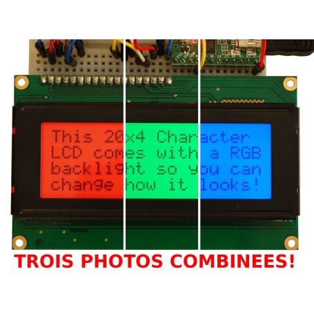 LCD 20x4 + EXTRA. RGB, Positif.