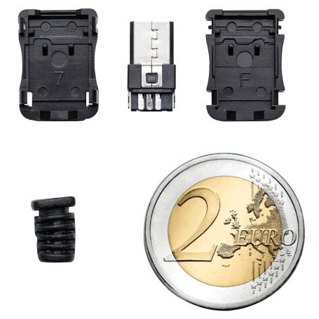 Cable USB B Femelle-Micro B Male pour montage panneau - Boutique Semageek