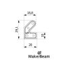 Angle 45° pour MakerBeam