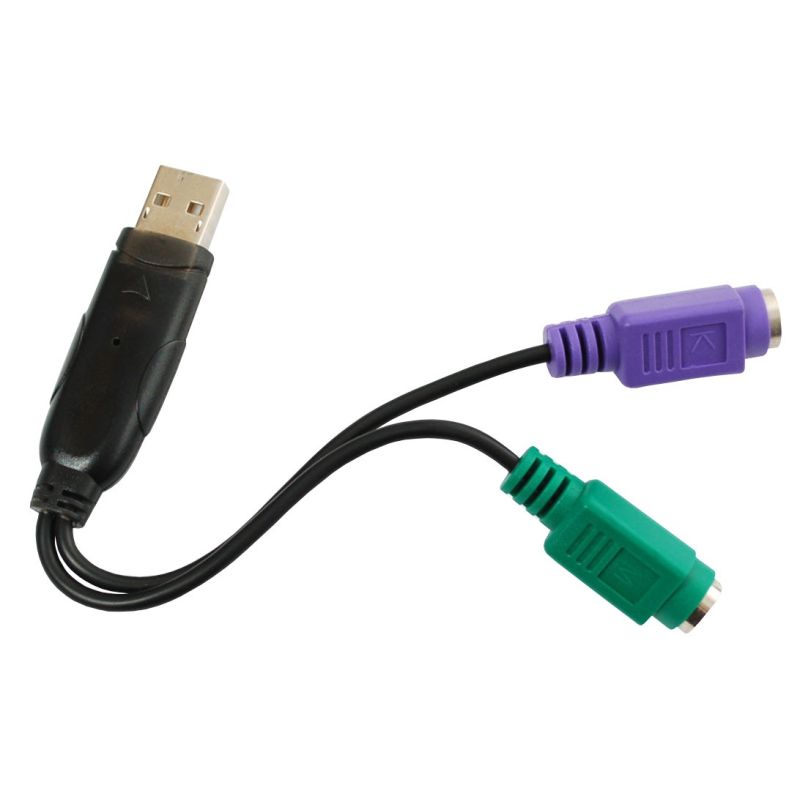 Adaptateur de câble USB mâle vers PS2 femelle pour clavier et souris Plug and Play Supportez deux claviers PS2 ou deux souris PS2 