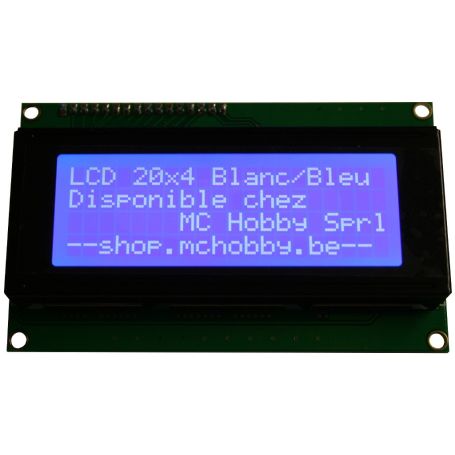 LCD 16x2 + EXTRA. Blanc sur Bleu