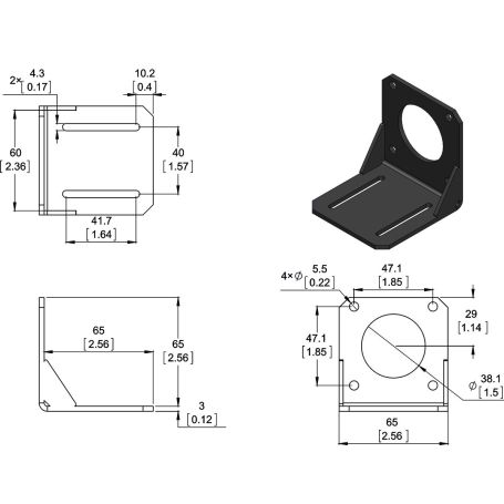 Support Pour Moteur Pas à Pas Nema 34 - Fixation Robuste Pour Fraiseuse CNC, Routeur, Gravure