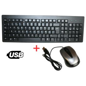 Azerty Keyboard + Optical Mouse
