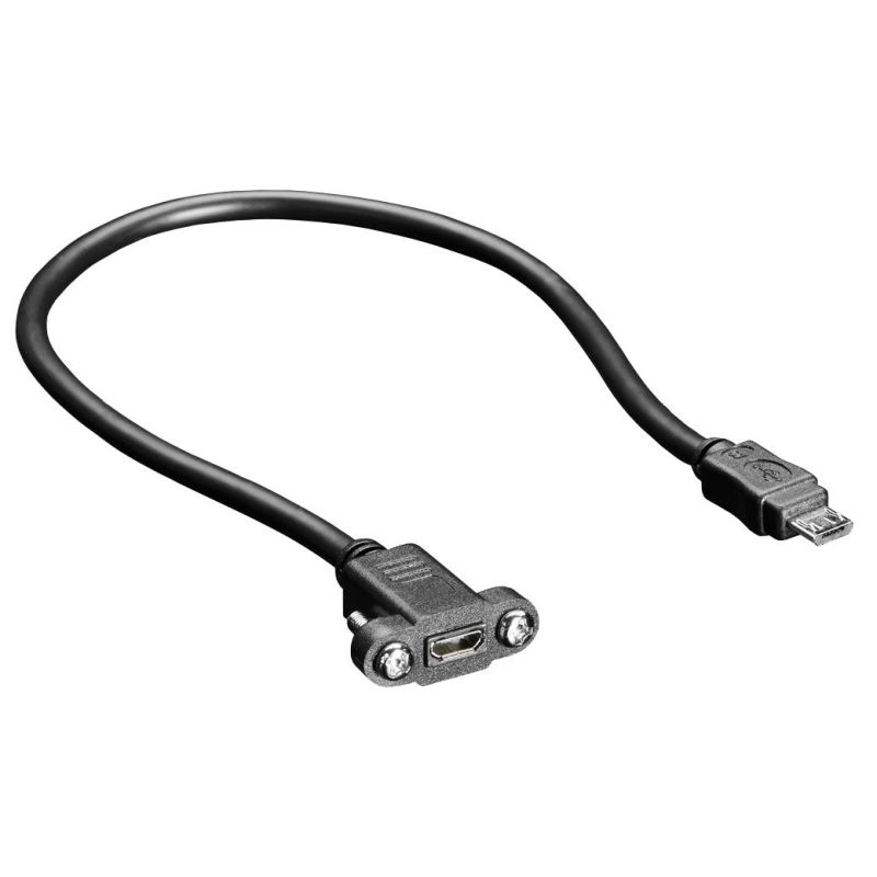 Panel Mount USB microB Cable