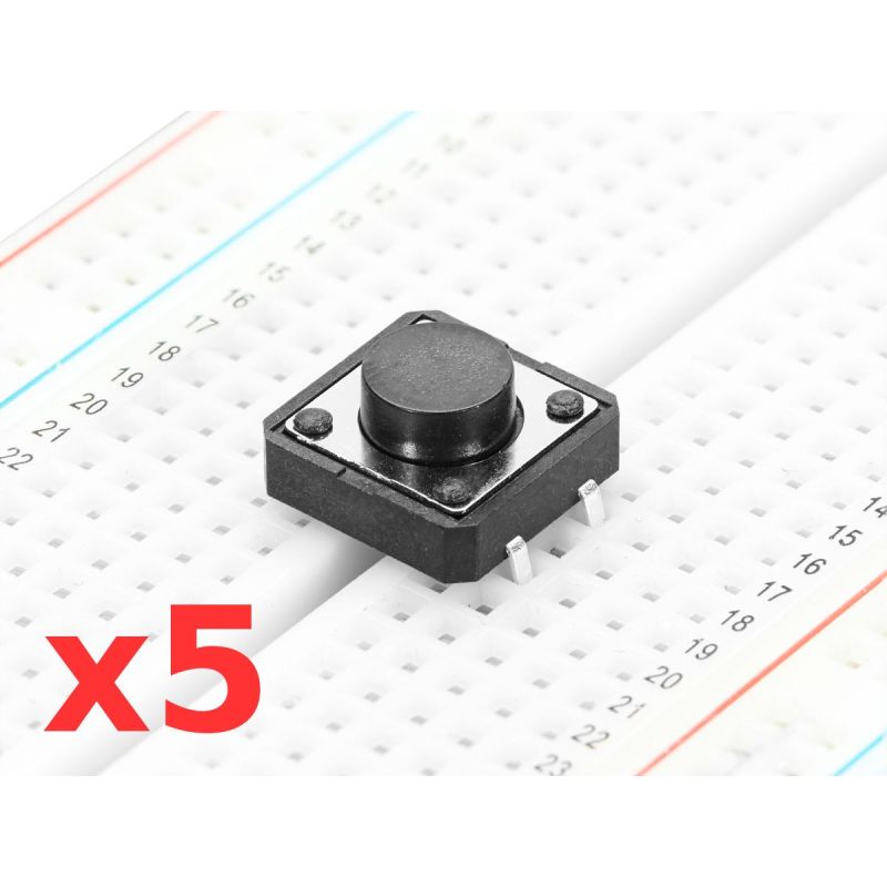 5 x wide tactile button (12mm)