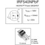 2 Transistors IRF540 MOSFET Channel N 33A 100 V