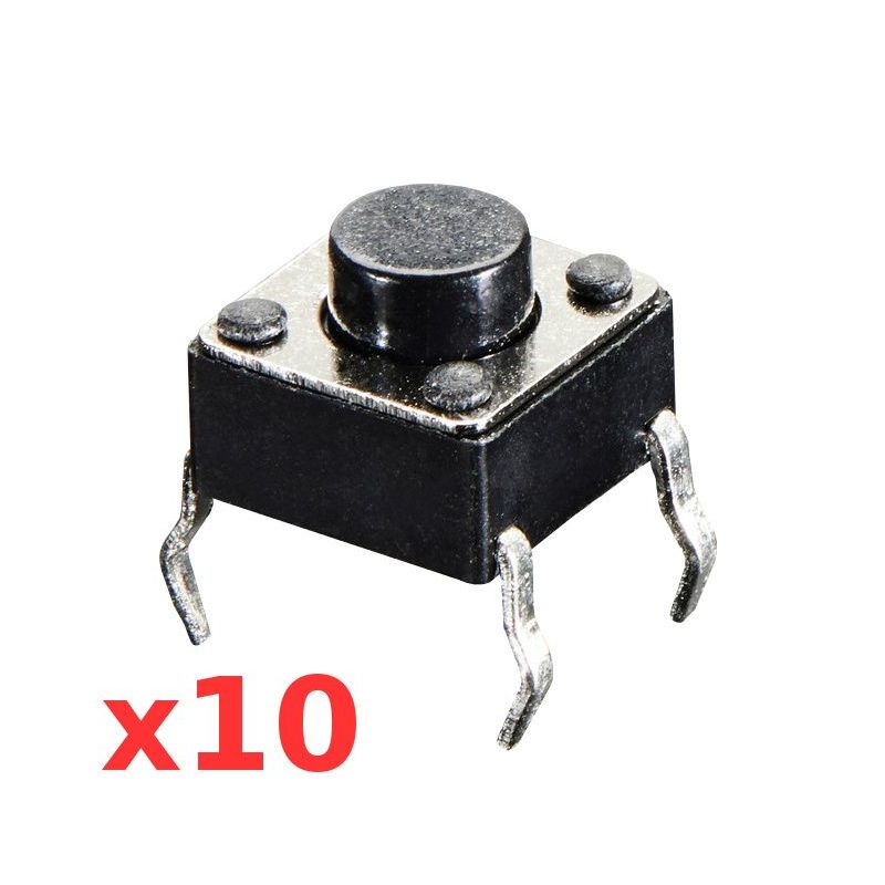 10 x Bouton tactile normal (6mm)