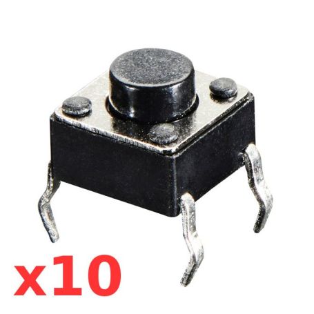 10 x Bouton tactile normal (6mm)