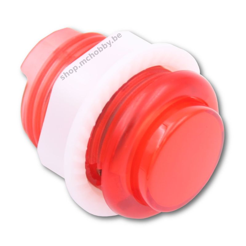 Arcade Button - Red LED - Translucent 24mm