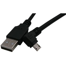 microUSB cable with 90° left plug
