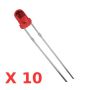 10x RED LEDs 3mm