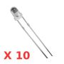 10x LEDs Blanches 3mm