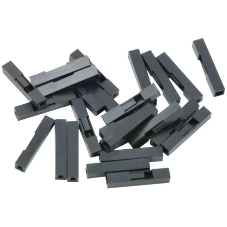 25x Housing for 1x1 crimp connector - 2.54mm