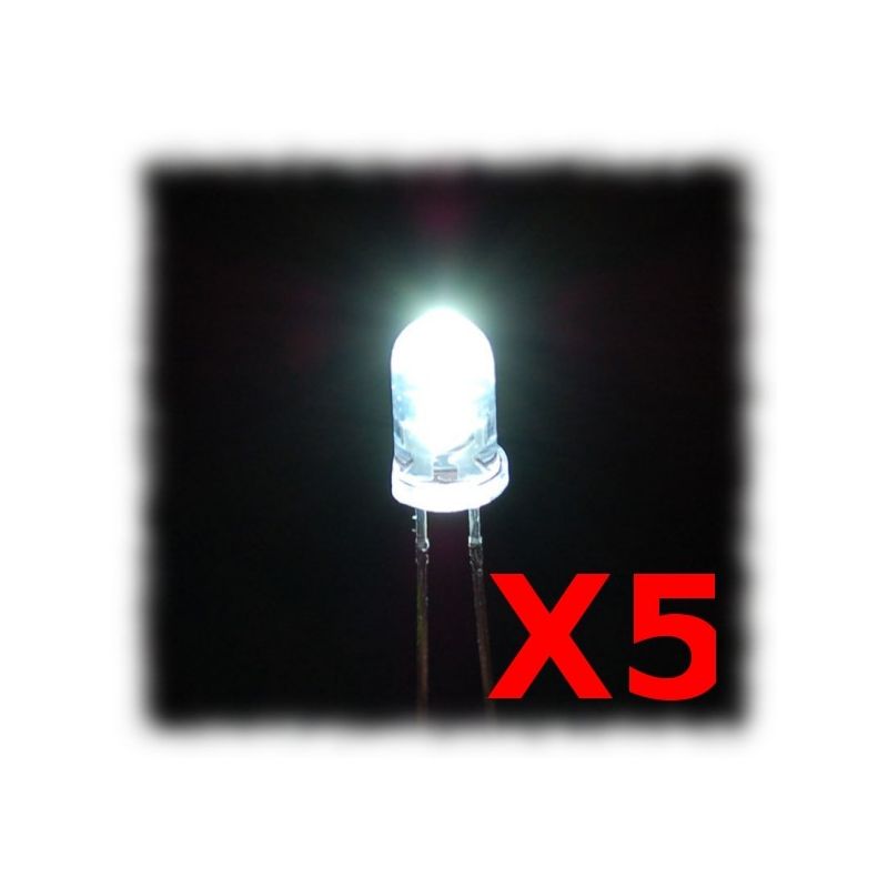 25 LEDs Super Brillantes blanc froid