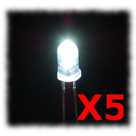 25 LEDs Super Brillantes blanc froid