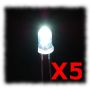5 LEDs Super Brillantes blanc froid