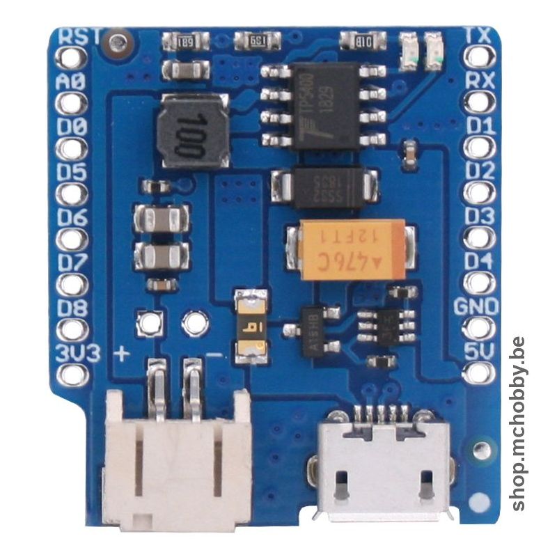 Lithium battery Shield for Wemos D1