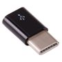 USB MicroB female  to USB type C male - Black
