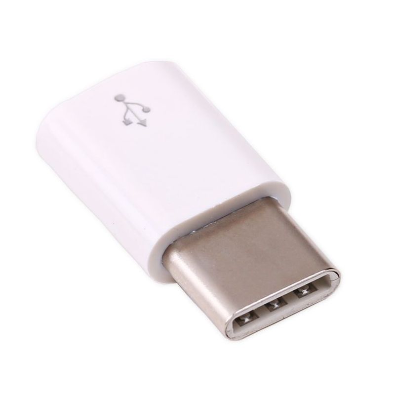 USB MicroB femelle vers USB type C mâle - Blanc