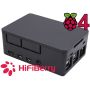 HifiBerry case Pi4 for AMP+, DIGI+,  DAC+ - black