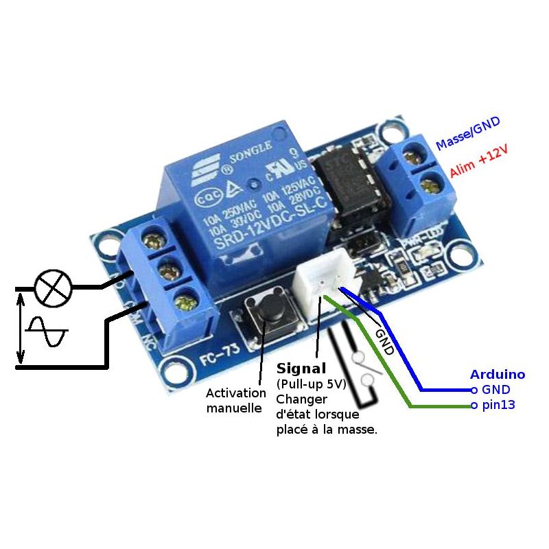 Bistable relay module (push-push)