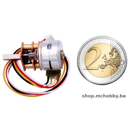 Micro Stepper with Micro Metal Gearbox 100:1 - 12V, 2000 Step