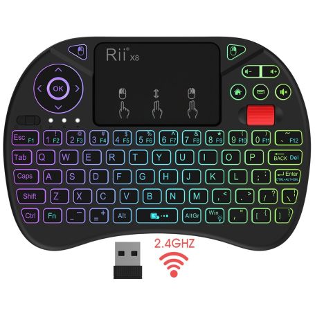 Mini Clavier RGB ergonomique AZERTY - Sans fil - Riitek X8