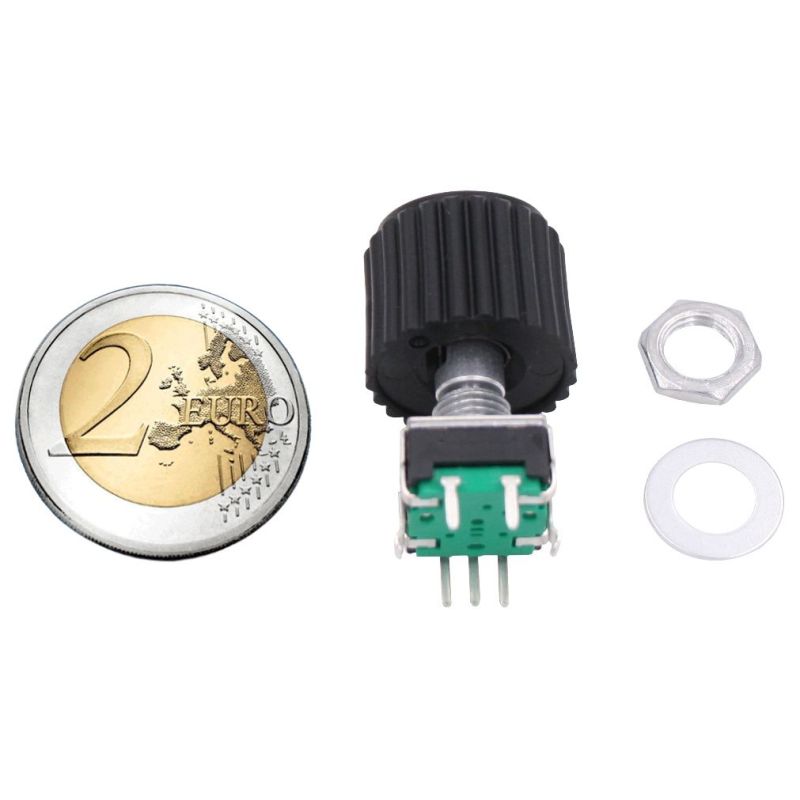 Rotary Encoder 24 PPR detent-less + switch + extra