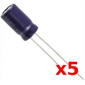 5x Condensateur 100uF - Electrolytique - 25V