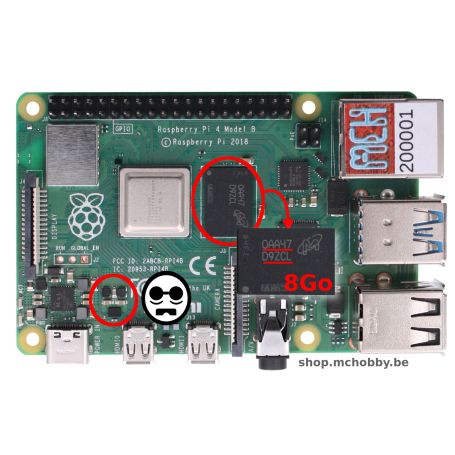 Raspberry Pi 4 8Gb Essential Pack (Pi 4 inclus, BLACK)