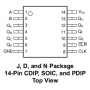 CD74HC164E : Série vers Parallèle 8 bits - shift reg. - DIP 14