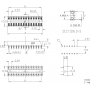 Support DIP20 pour circuit intégré - empattement 2.54mm