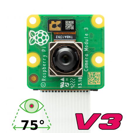 Raspberry-Pi camera 12 MegaPixels - V3 - Auto-focus, HDR, Low light sensitivity