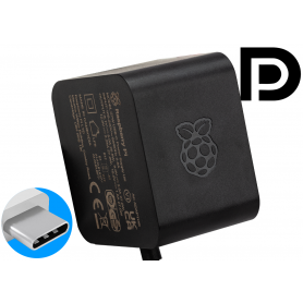 Bloc d'alimentation Officiel Raspberry Pi 5 USB-C 27 W, USB-C