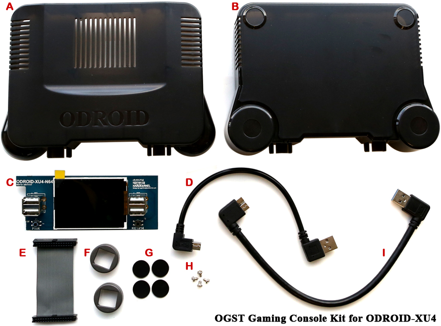 Elements du kit OGST pour ODroid-X4