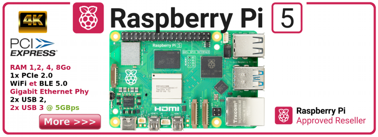 Carte Raspberry Pi 5 modèle B - Modèle 4 GB
